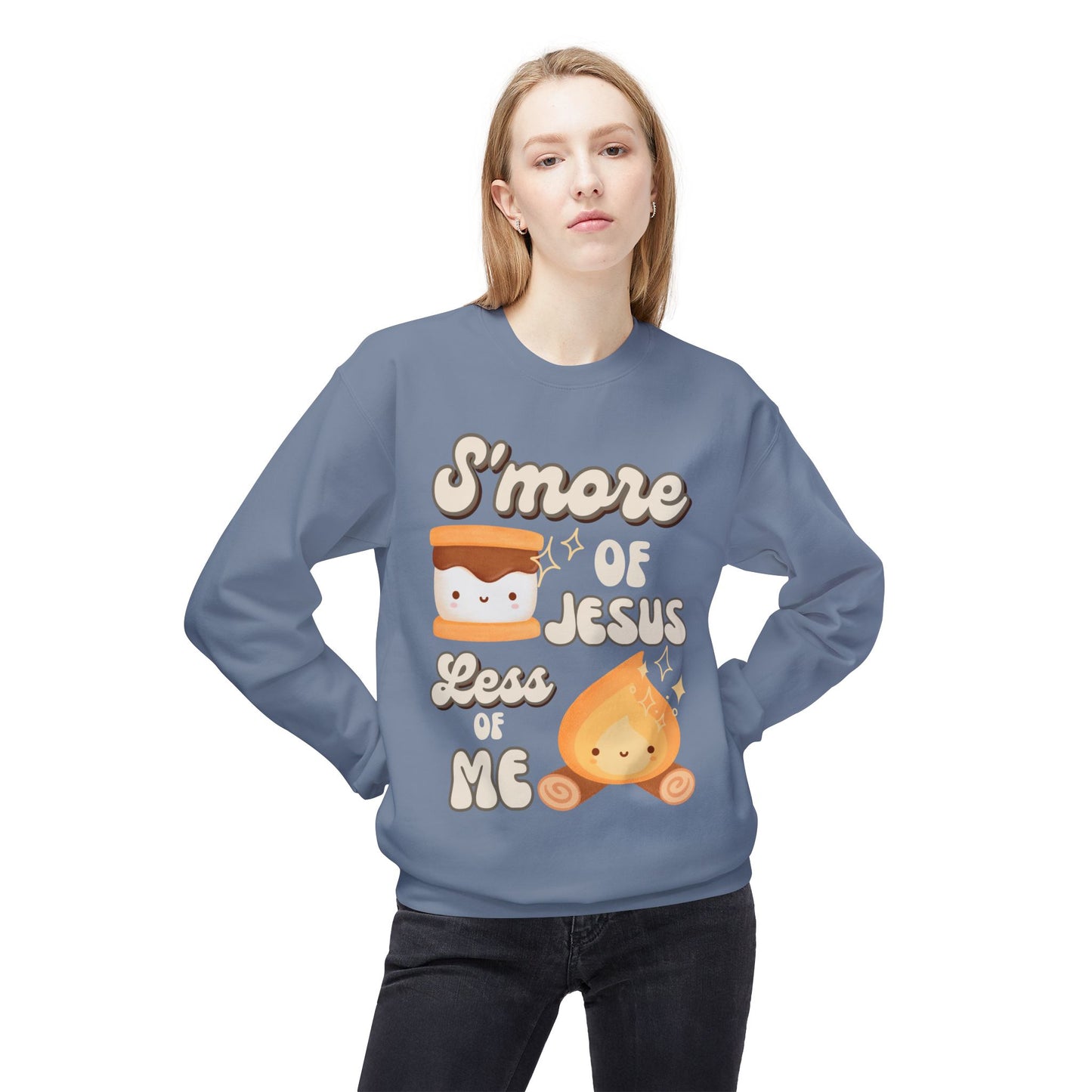 'S'More Of Jesus' Softstyle Fleece Crewneck Sweatshirt - CLEARANCE