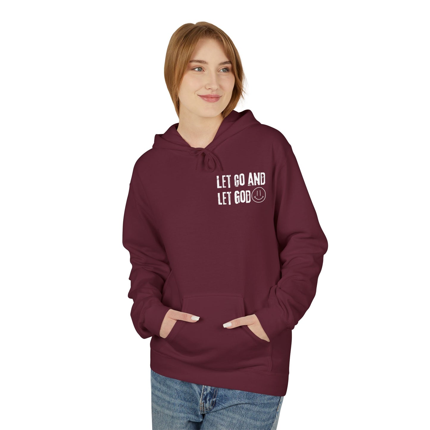 'Need Prayer/Let Go & Let God' Unisex Softstyle Fleece Hoodie - CLEARANCE