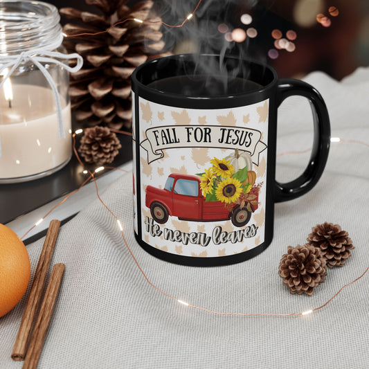 'Fall For Jesus' Black Ceramic Mug (11oz, 15oz)